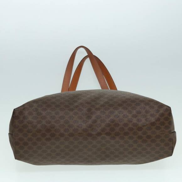 CELINE Macadam Canvas Tote Bag Pvc Leather Brown Gold - Picture 5 of 16